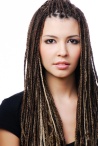 pretty young woman with dreadlocks